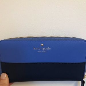Kate Spade Blue Two-Tone Wallet